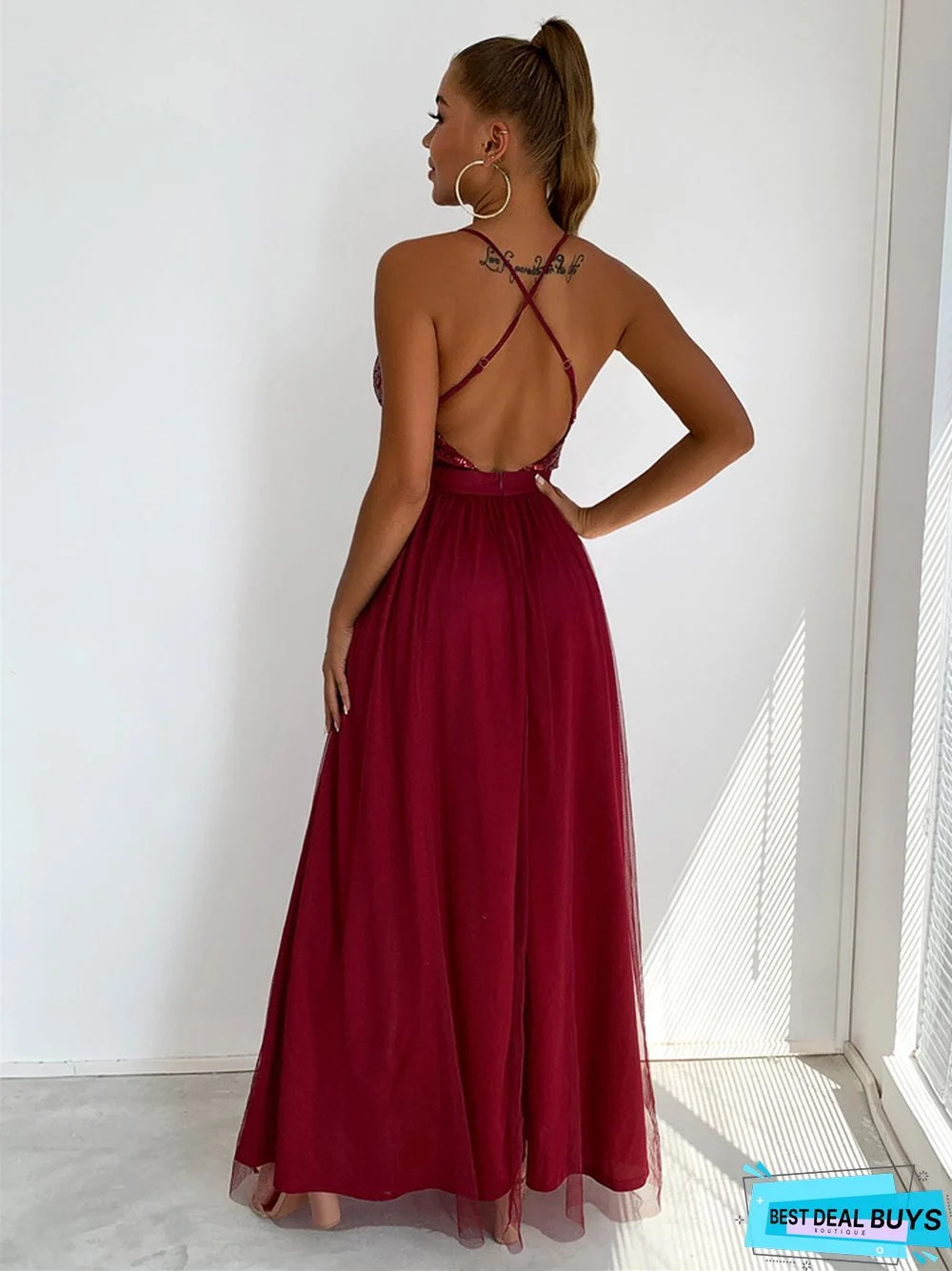 Sexy Suspenders Slits Big Swing Dresses and Dresses