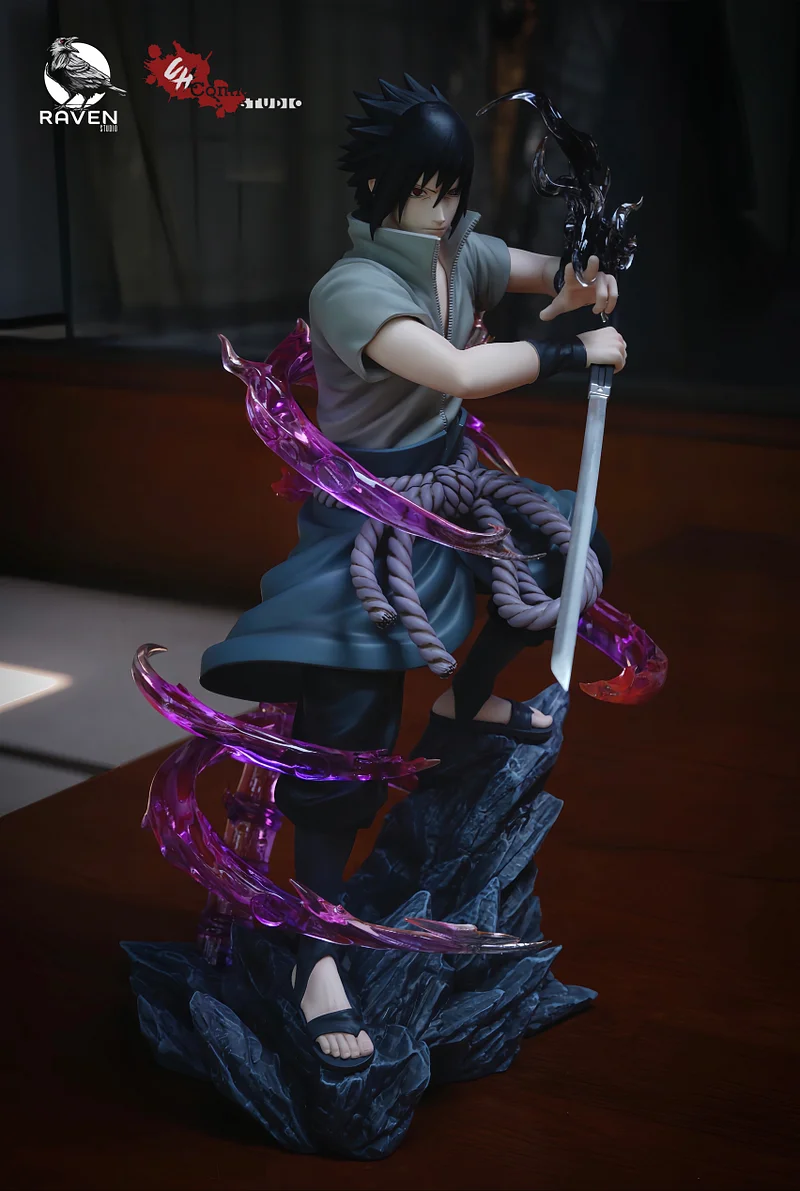 Estátua Sasuke Uchiha Second Live Naruto Rongzon Figure - Laventy