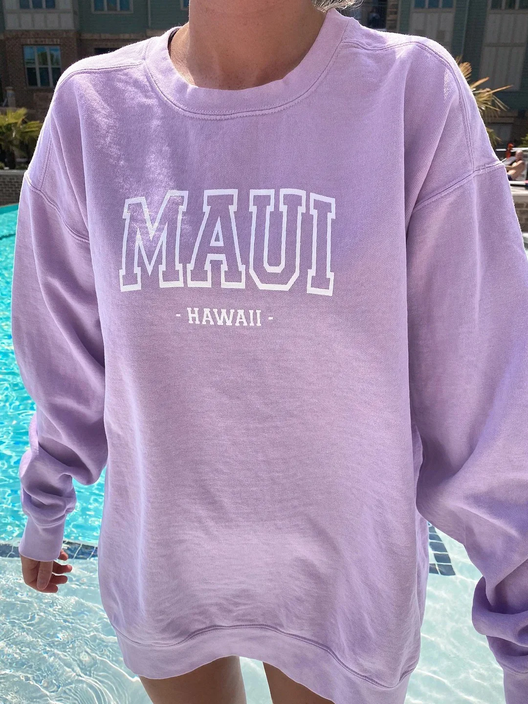 Girl Fashion Loose Maui Hawaii Sweatshirt