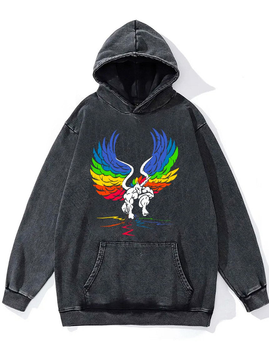 we stand our ground unicorn Washed Gym Hoodie