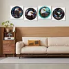 4pcs Diamond Painting -DIY Round Drill Stained Glass Animal