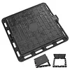[US Local Warehouse] Iron Manhole Cover and Frame Non-Slip Septic Tank Cover for Yard (400mm)