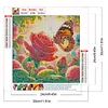 Diamond Painting - Full Round Drill - Rose & Butterfly(Canvas|30*30cm)