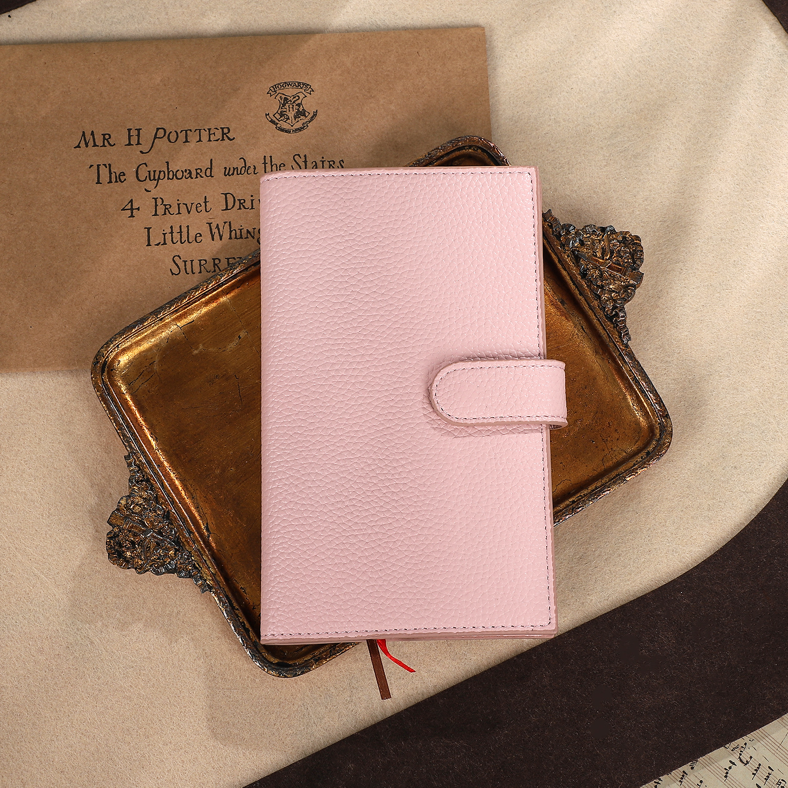 Study Plan Book Notebook - A6 Lychee Pattern English Self-filling Schedule Book 