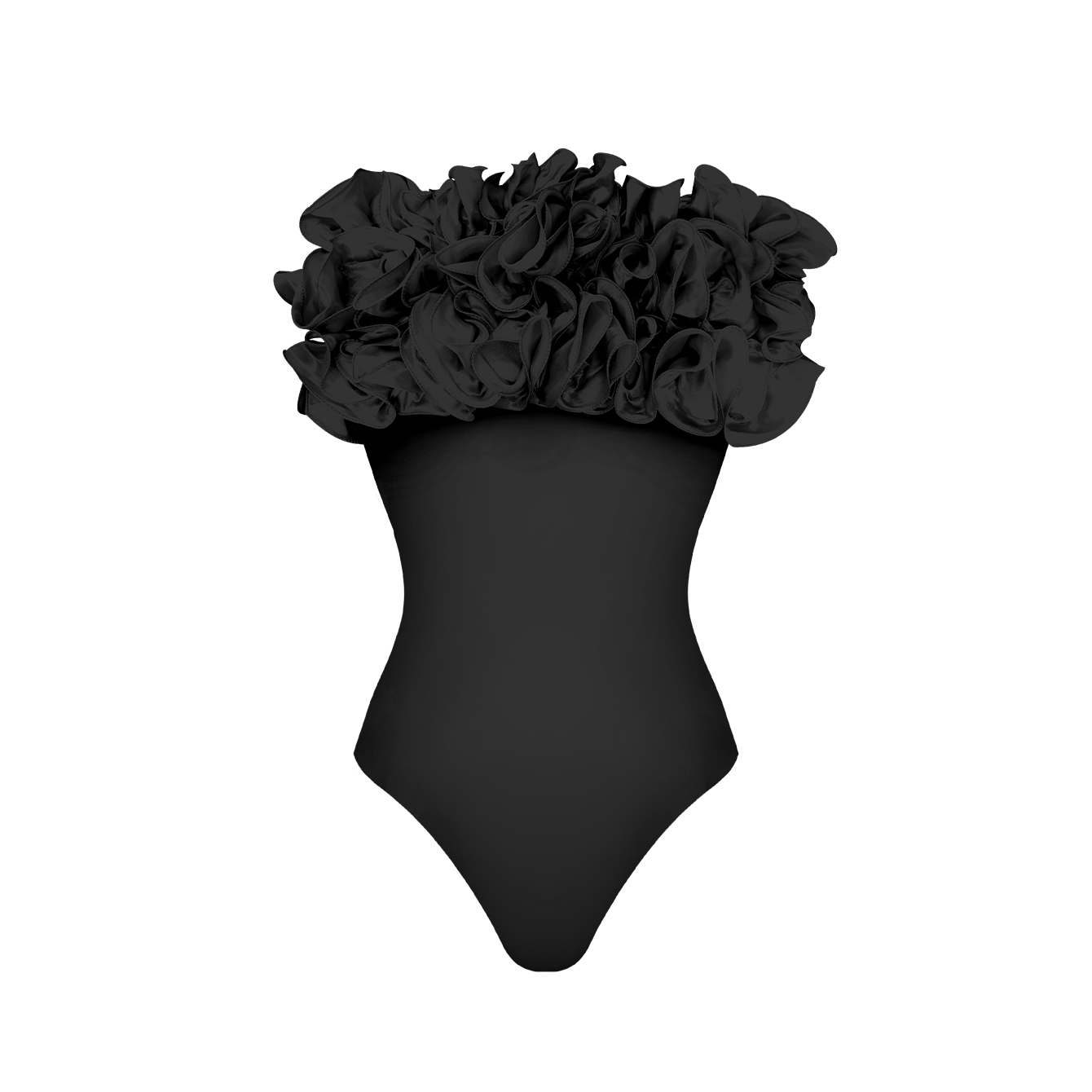 Ballifyex 2025 2Pc High Quality Luxury Woman Swimsuit Flower Ruffle Solid Bathingsuit Push Up Swimwear Off Shoulder Summer Suits Beachwear