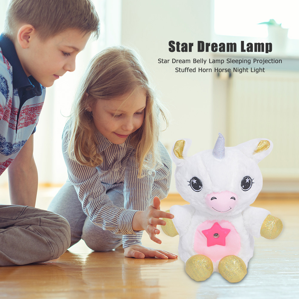 

Star Dream Bellying Stuffed Horn Horse-Bluetooth Laser Projector Night Light, Rgb, 501 Original