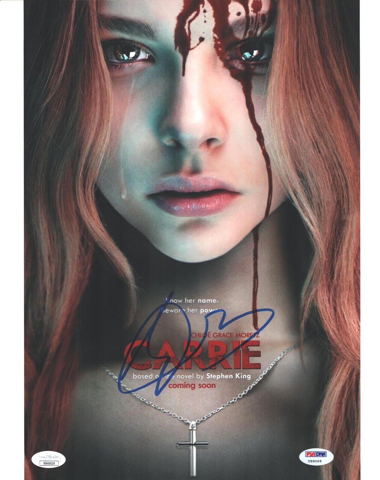 CHLOE GRACE MORETZ Signed 11x14 CARRIE Photo Poster painting Autograph JSA COA CERT