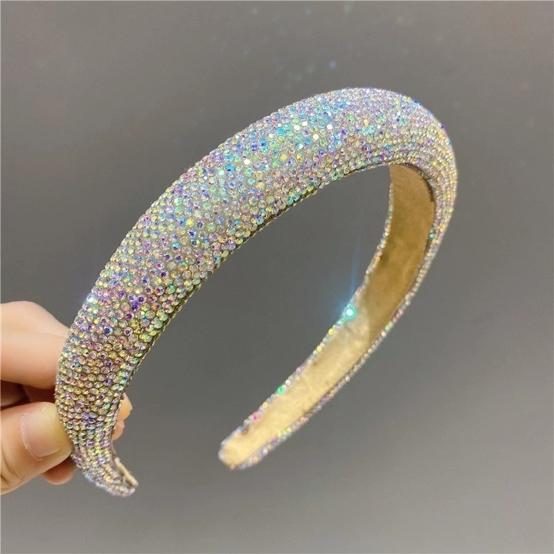 Women’s Glam Minimalist Solid Color Diamond Hair Band