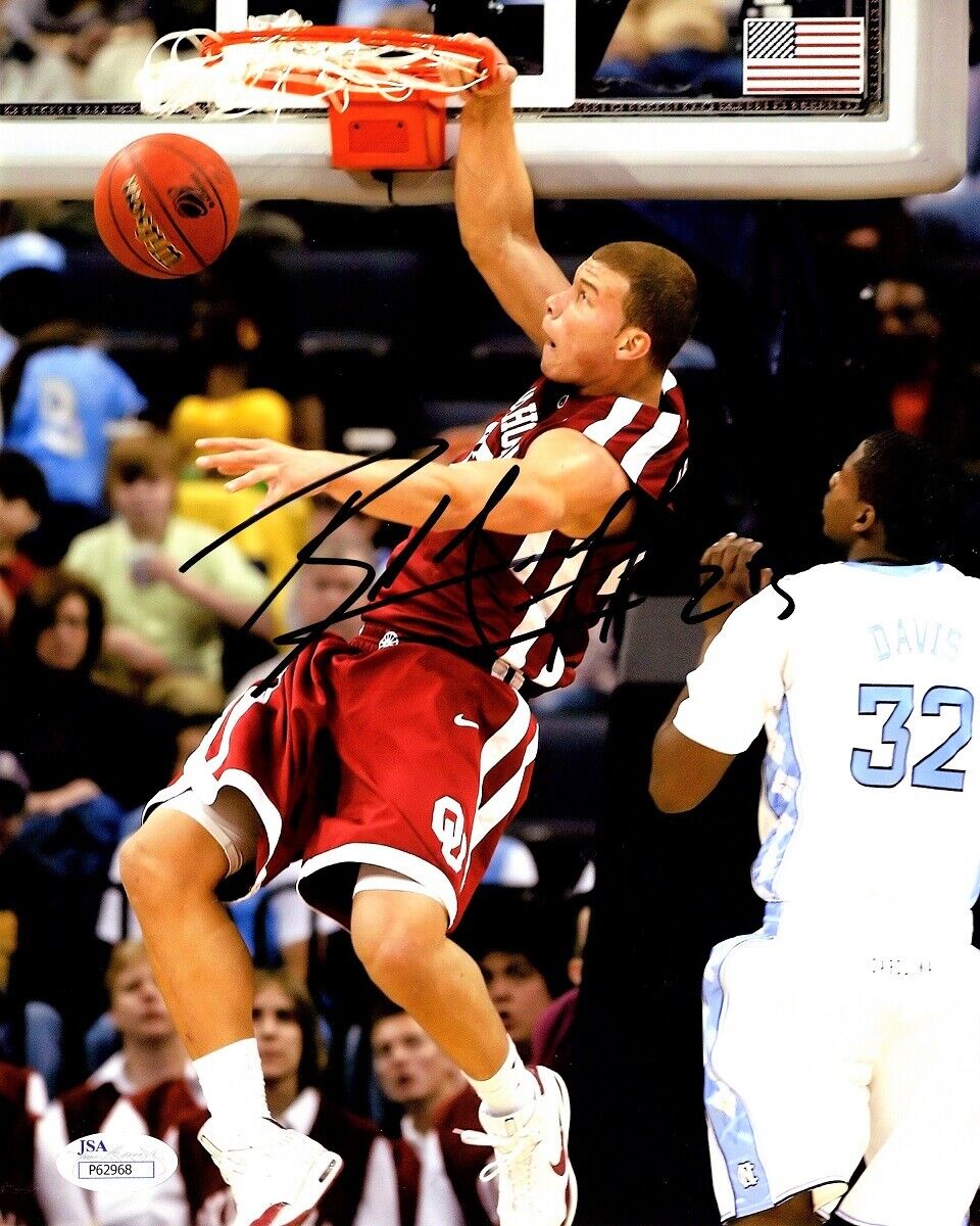 Blake Griffin Signed - Autographed Oklahoma Sooners Photo Poster painting - FULL Signature - JSA