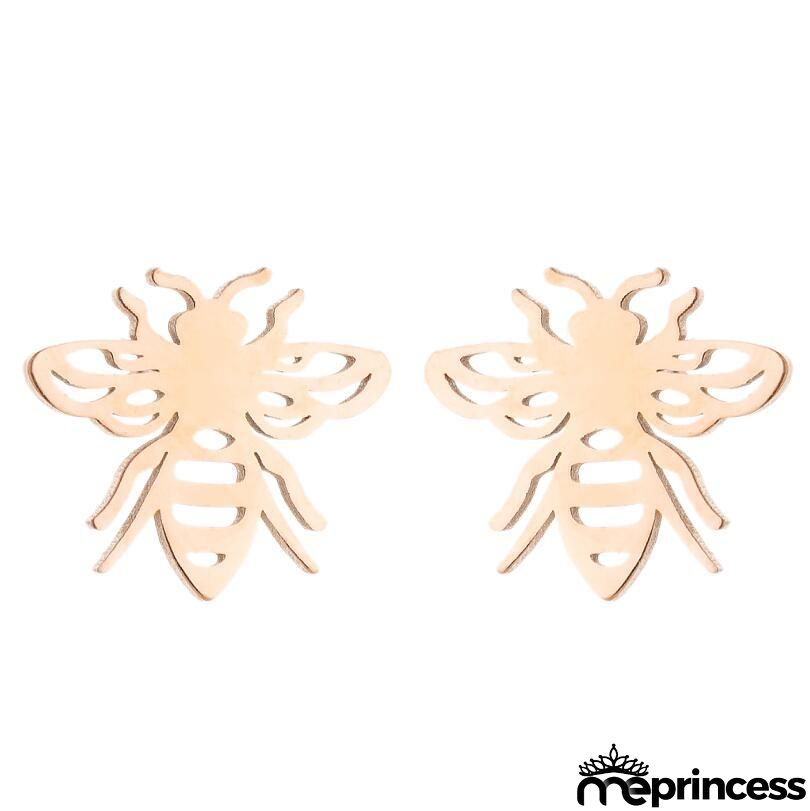 Women Fashion Hollow Eagle Owl Snake Dolphin Bee Giraffe Elephant Dog Cat Rabbit Fish Bird Penguim Stainless Steel Stud Earrings