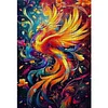 (US Only)Full Embroidery cotton Thread 9CT Printed Phoenix Cross Stitch Kit 60x88cm