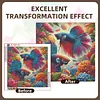 Diamond Painting -DIY Round Drill Fighting Fish in the Flower Bushes(40x40cm)