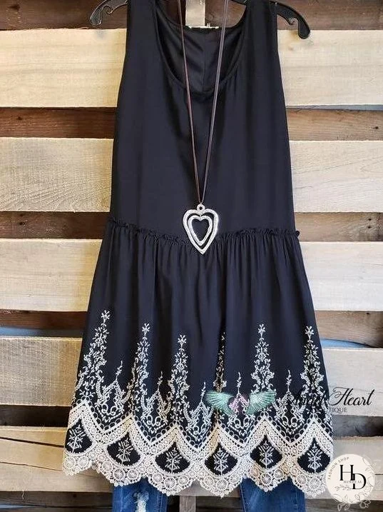 Looking Into The Bright Side Dress - Black