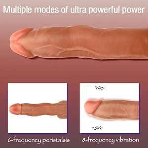 11.6 Inches Heating Wiggling Dildo Vibrator With Suction Cup