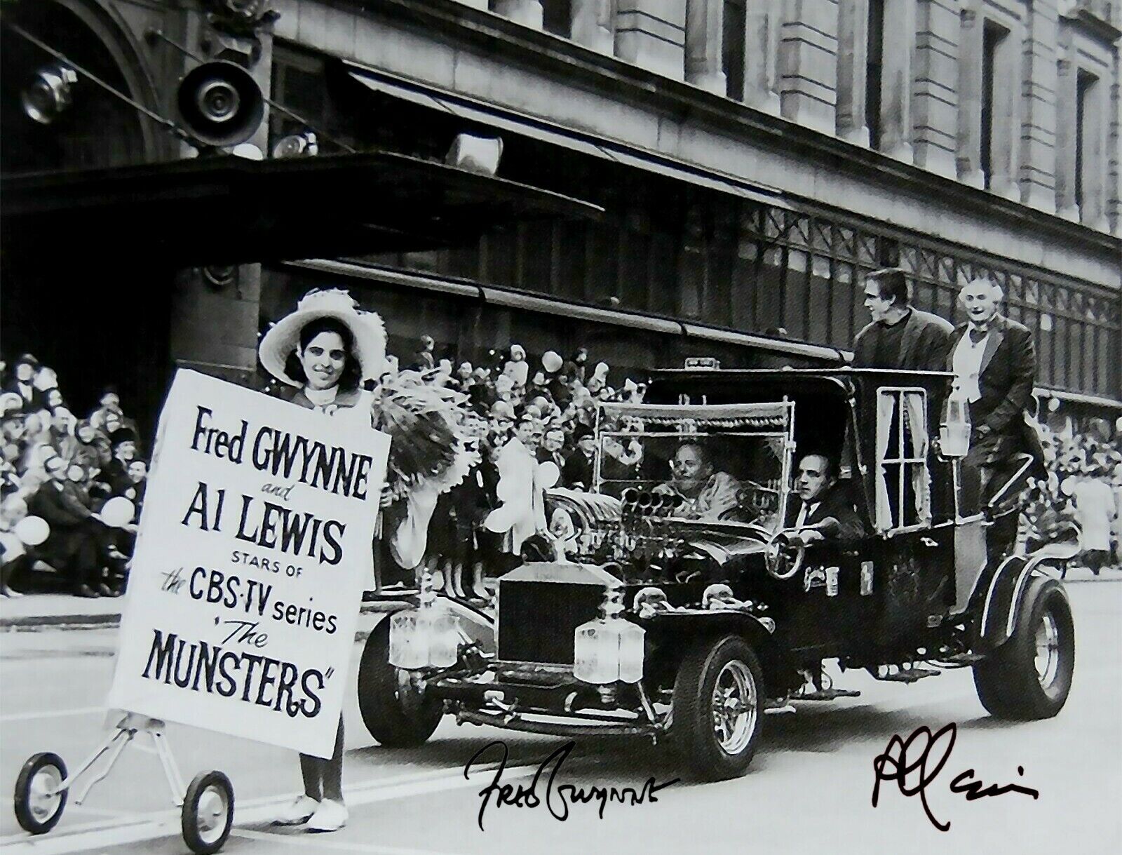 THE MUNSTERS KOACH SIGNED AUTOGRAPH 8.5 x11 Photo Poster painting REPRINT FRED GWYNNE AL LEWIS