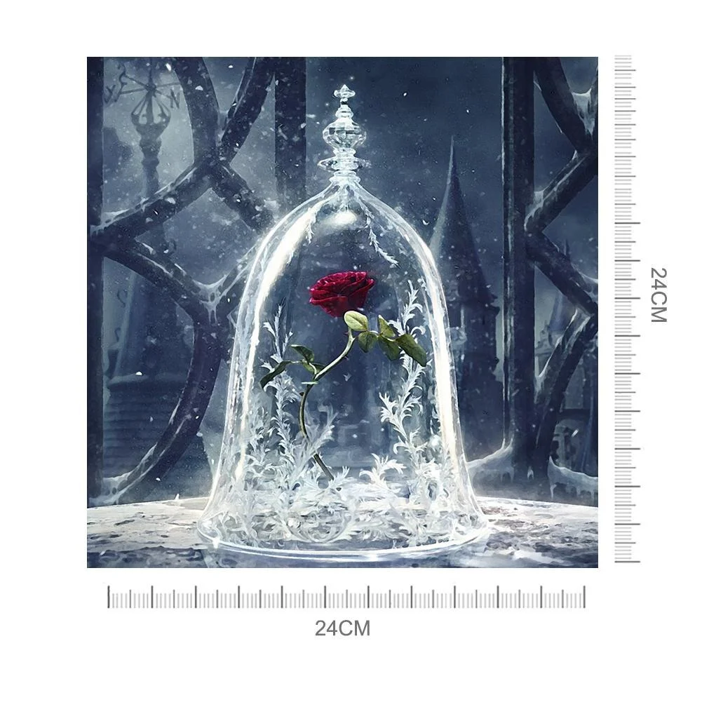 Diamond Painting - Partial Round Drill - Red Rose(30*30cm)