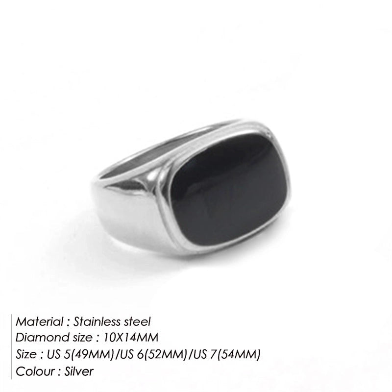 Fashion Geometric 304 Stainless Steel Shell Metal Inlaid Shell Rings
