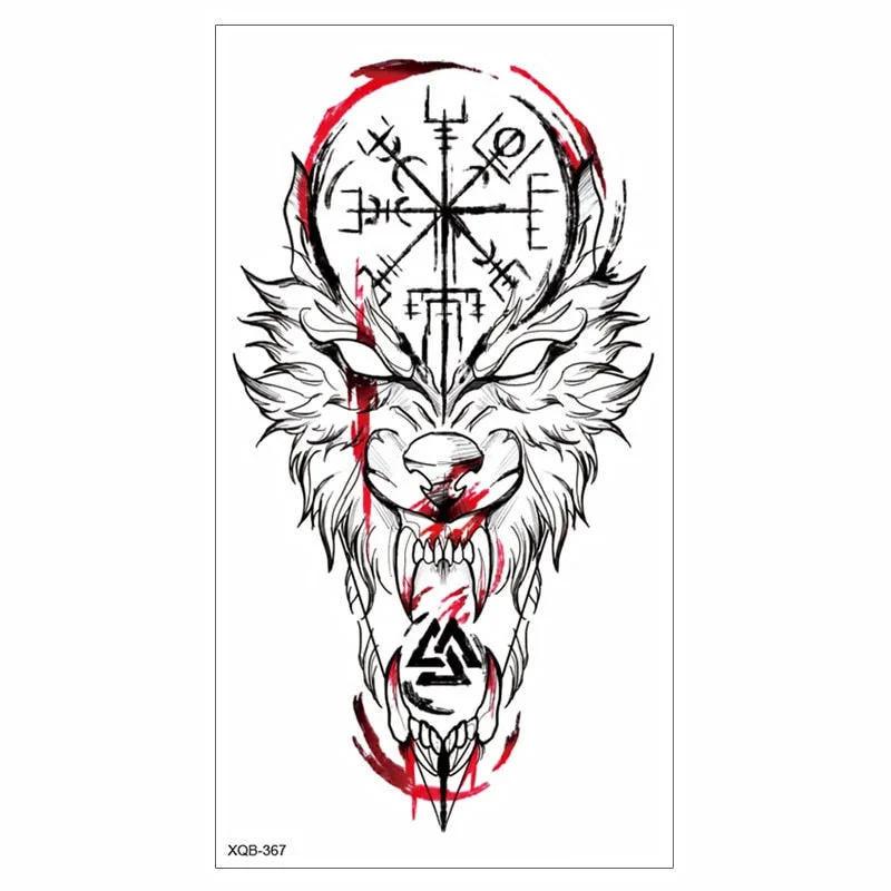 Waterproof Tattoo Sticker Temporary Tattoo Black Rose Tattoo Leg Chest Arm Tattoo Man Woman Tattoo Skin Tattoo Art Tatouage TaTy 515-1