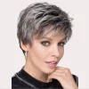 Mix Color Gray Short Curly Pixie Cut Synthetic Wig