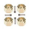 AMK 4pcs Brass Extended Wheel TRX4 Brass 6mm Wheel Hex Extended Adapter for RC Crawler TRX4 TRX-4 1/10 RC Hex Wheel Hubs Adapters (4pcs 6mm Wheel Hubs Adapters)