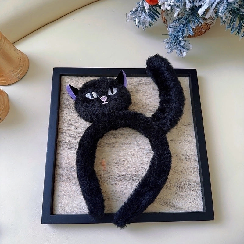 Halloween Cute Exaggerated Women’s Cat Spider Plush Hair Band