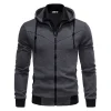 Men's Stylish Casual Contrast Hooded Jacket