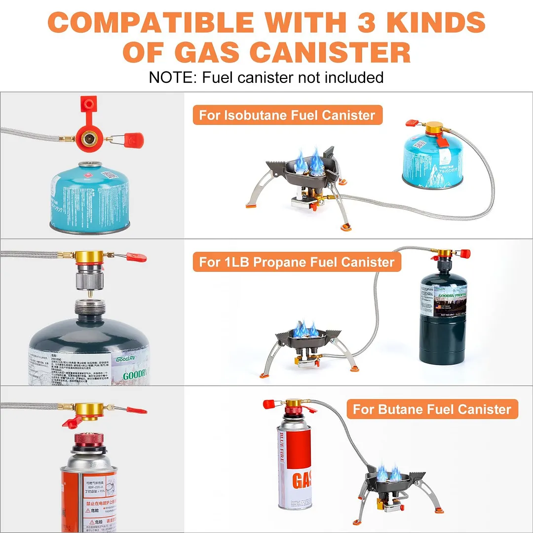 🔥LAST DAY 49% OFF🌟9900W/7200W Windproof Camping Stove. Camping Gas Stove with Piezo Ignition