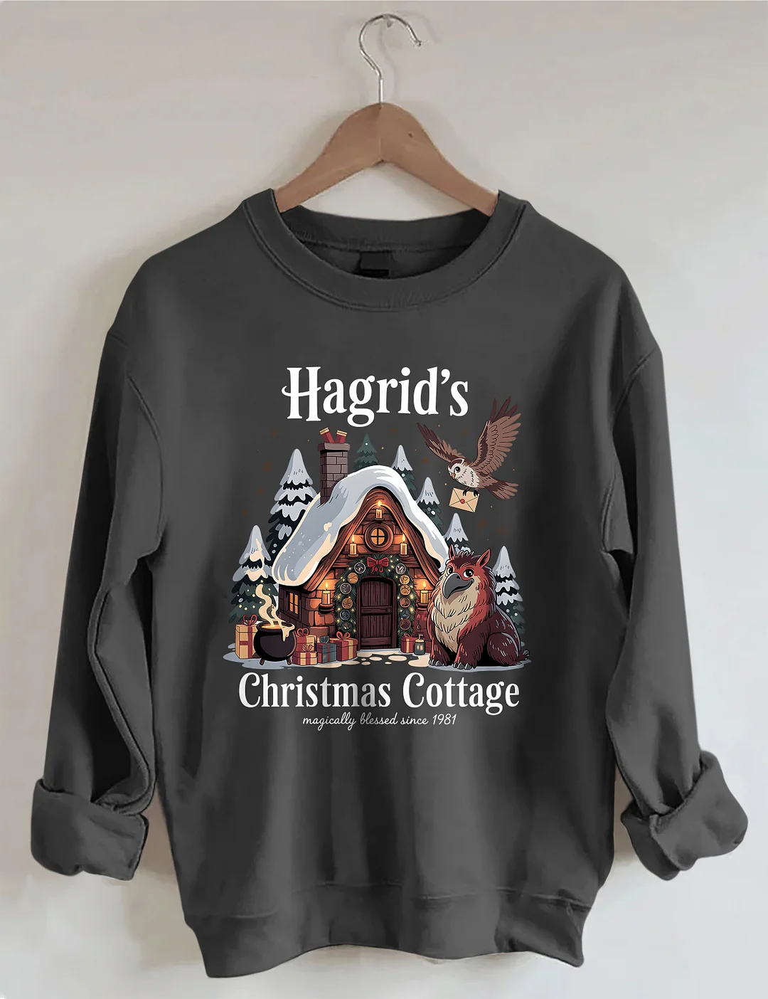 Hagrid's Christmas Cottage Tree Farm Sweatshirt