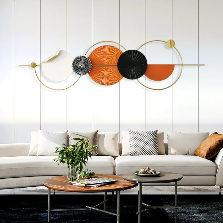 Homemys Modern Simple Metallic Color Wall Hanging Home Wall Decor Art