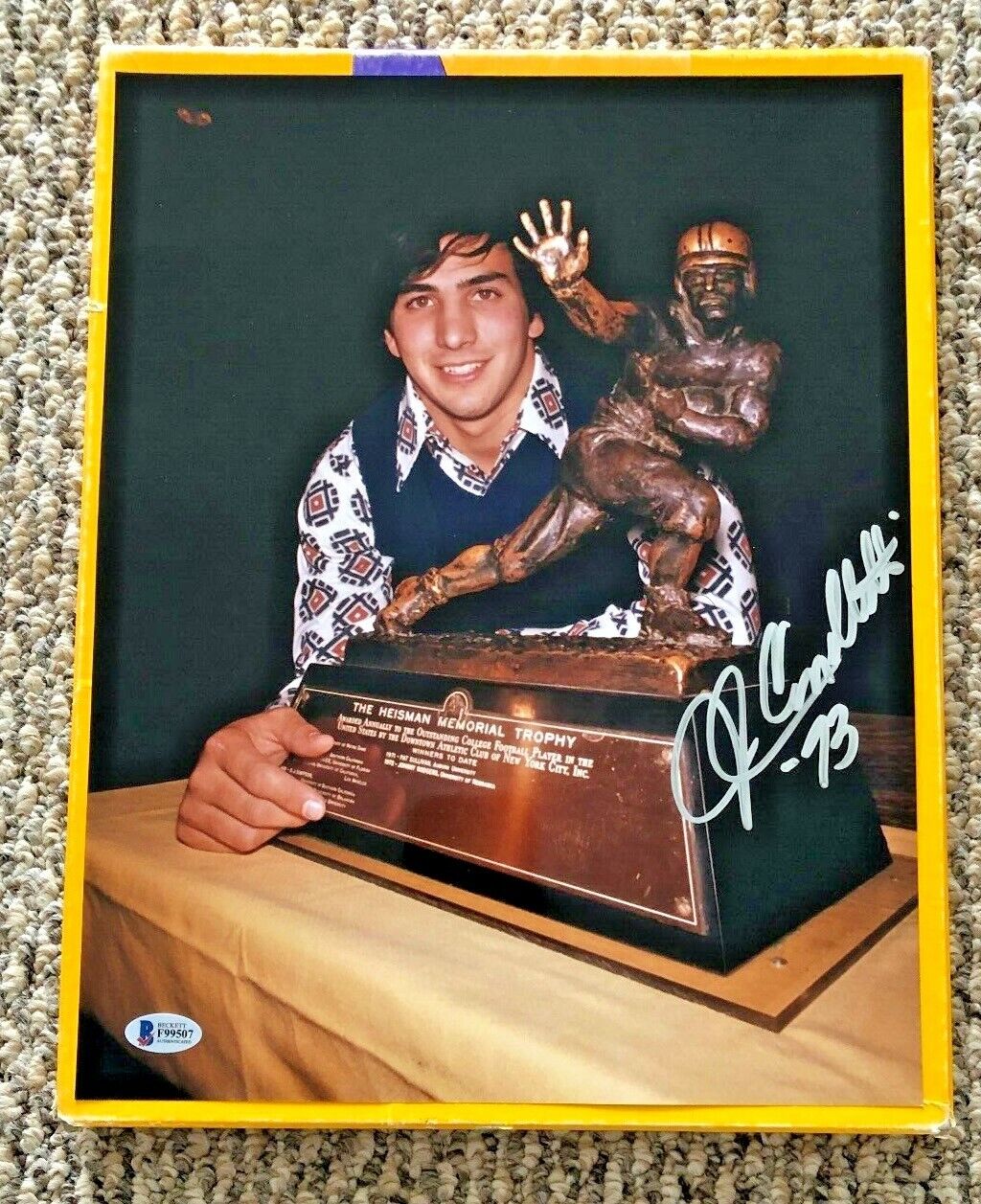 JOHN CAPPELLETTI SIGNED 11X14 Photo Poster painting HEISMAN PENN STATE NITTANY LIONS BECKETT