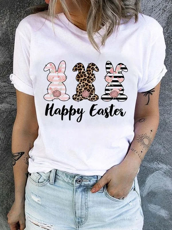Women's Easter Bunny Crewneck T-Shirt
