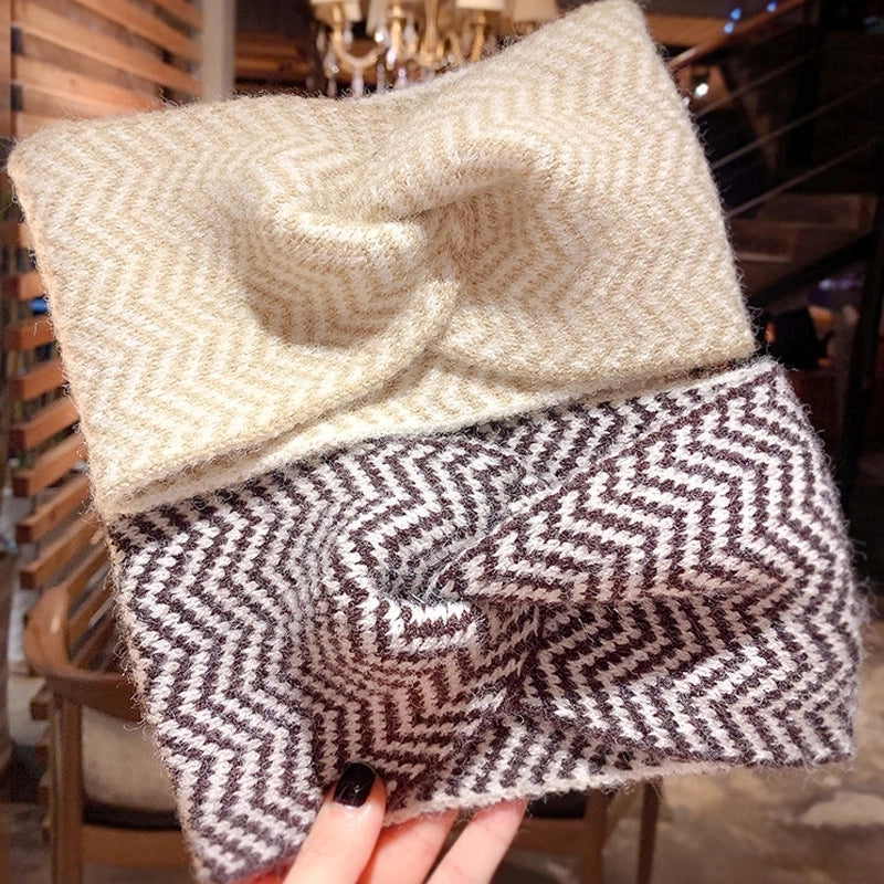 Women’s Elegant Stripe Knit Hair Band