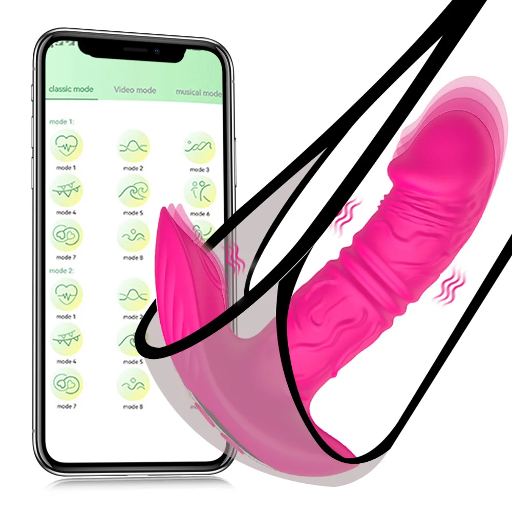 App Remote Control 2-in-1 Tapping & Thrusting Panty Vibrator Rosetoy Official
