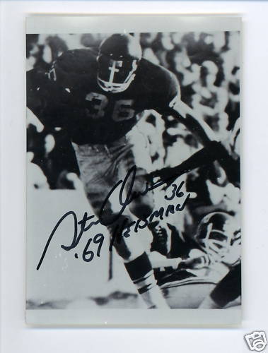 Steve Owens 1969 Heisman Signed Autographed 3X5 Photo Poster painting COA Keating