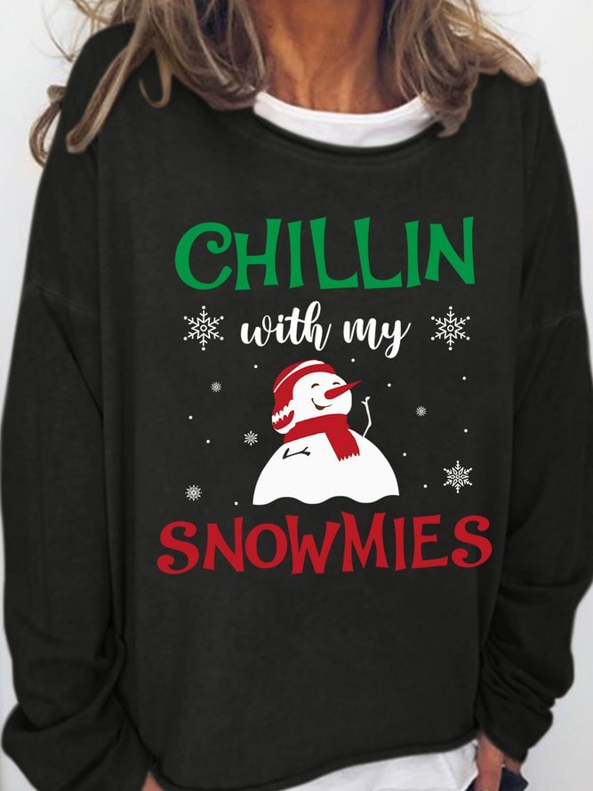Lilicloth X Manikvskhan Chillin With My Snowmies Christmas Women's Sweatshirts