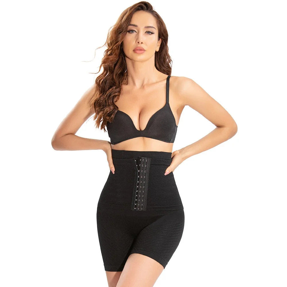 Coloriented 676 Front Waist Band with Buckle Shaper Panties Short Shapewear Leg Tummy Control Underwear for Women Sexy Lingerie