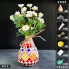 Wooden Vase Solid Mosaic Art Handmade Pasting Material Pack DIY Creative Decoration Kit