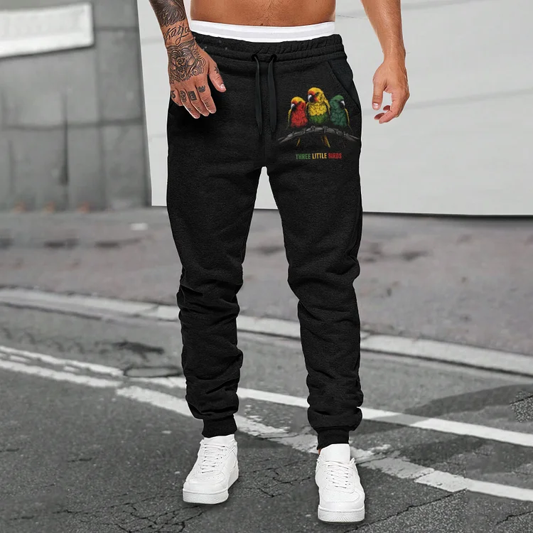 Wearshes Men's Reggae Pattern Casual Long Pants