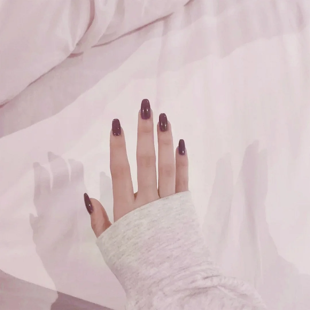 24Pcs Detachable French False Nails Ballerina Wearable Artificial Stiletto Fake Nails DIY Press Glue Full Cover Coffin Nail Tips