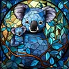 Diamond Painting-5D Full Round Drill Stained Glass Koala(40*40 CM)