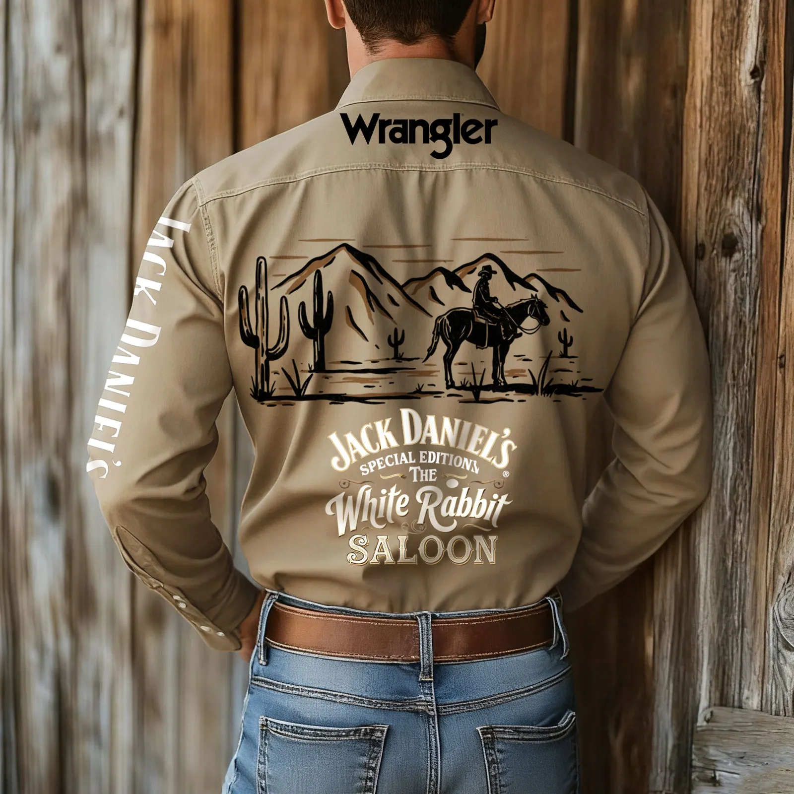 Western-Themed Long Sleeve Shirt