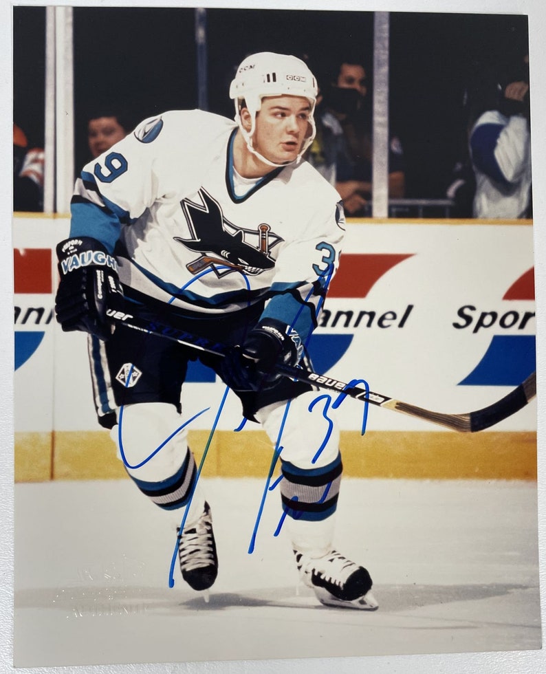 Jeff Friesen Signed Autographed Glossy 8x10 Photo Poster painting San Jose Sharks - COA Matching Holograms