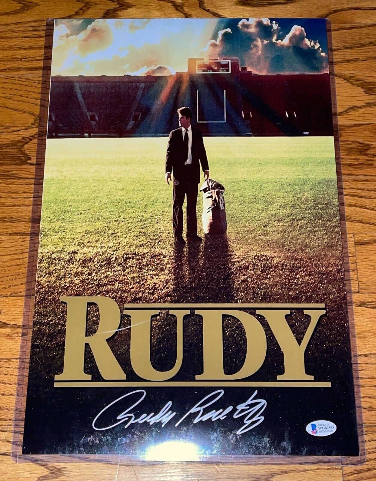 Rudy Ruettiger in Rudy signed 11x17 autographed Photo Poster painting BAS Beckett COA