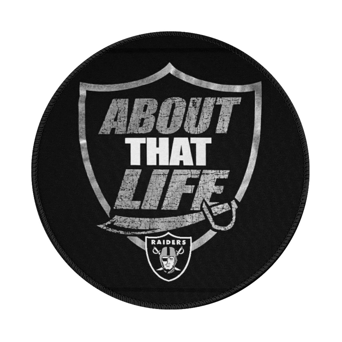 Las Vegas Raiders About That Life Gaming Round Mousepad for Computer Laptop