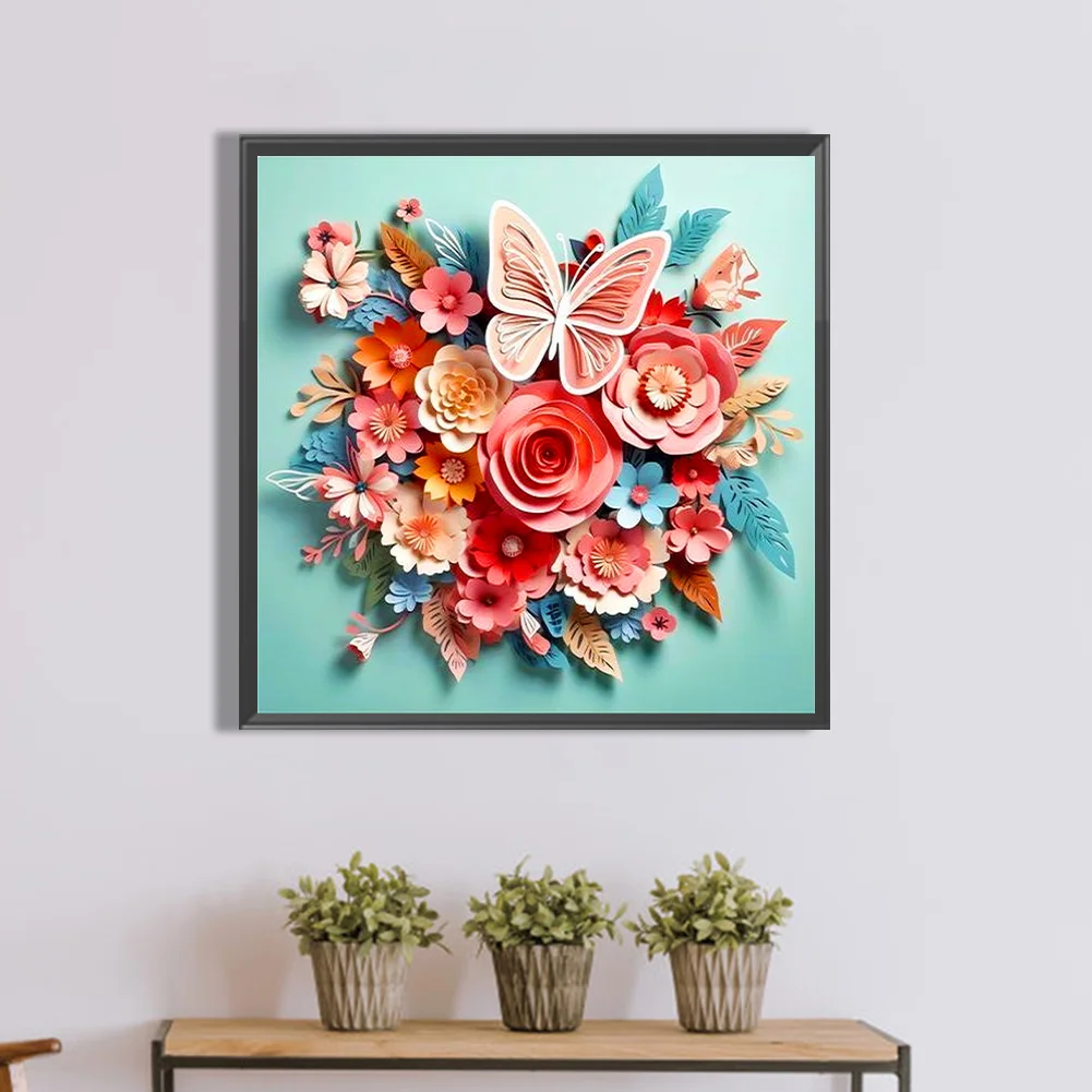 Partial AB Diamond Painting - Full Square Drill - Flower(Canvas|45*45cm)