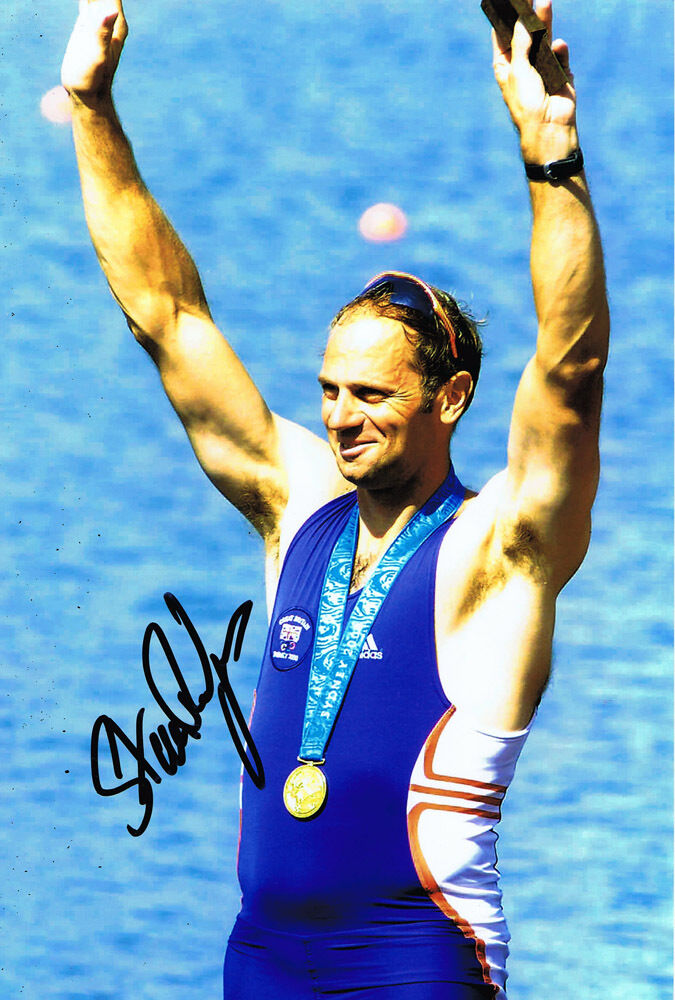 Sir Steve Redgrave SIGNED Olympic Champion 12x8 Photo Poster painting AFTAL