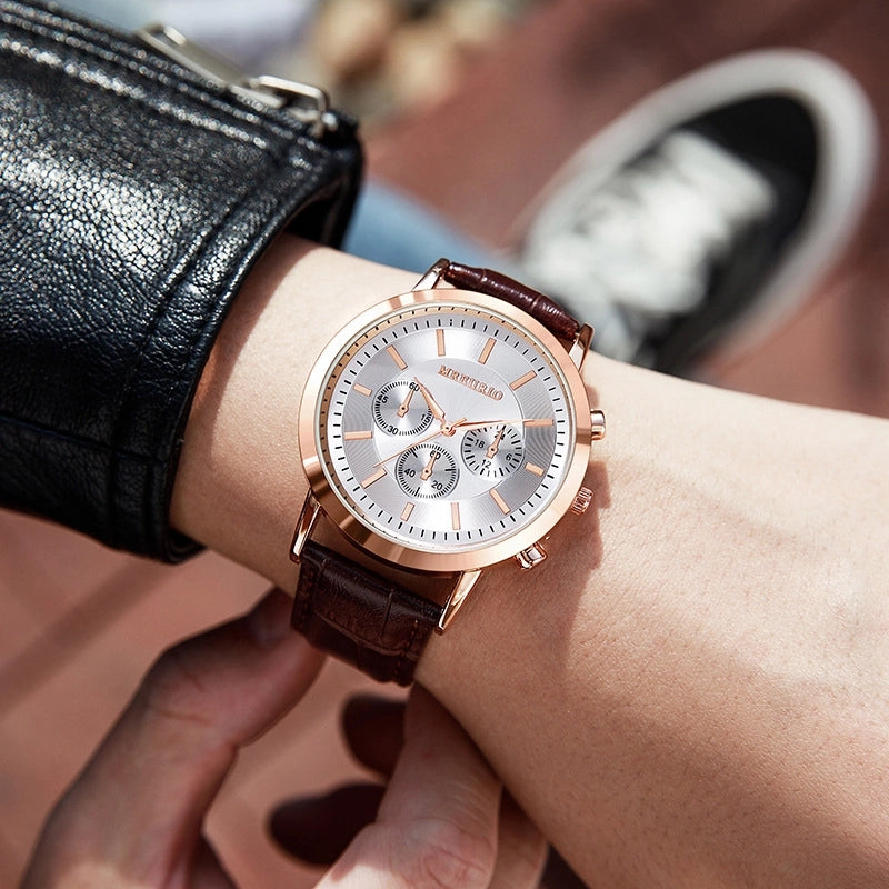 Casual Vintage Style Letter Buckle Quartz Watch Men’s Watches