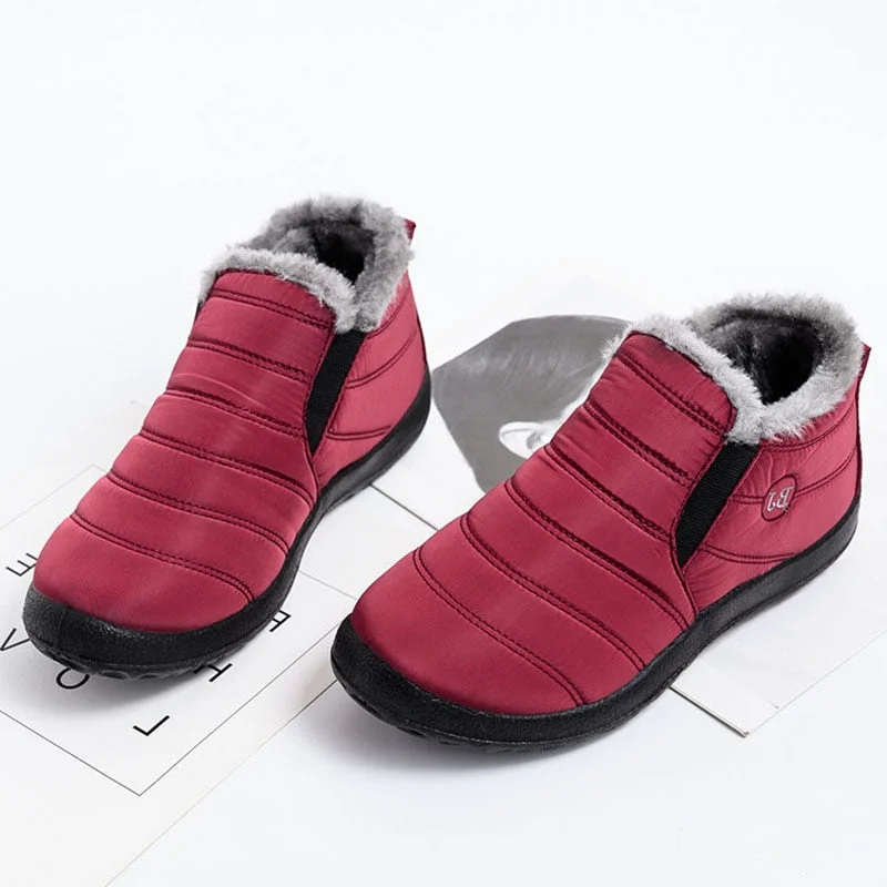 New Women Sneakers Winter Warm Women Casual Shoes Plush Waterproof Sneakers Women Shoes Slip On Woman Vulcanized Shoes Walking