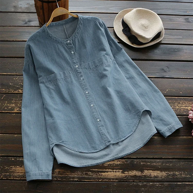Vintage Button Down Long Sleeve Comfy Shirt