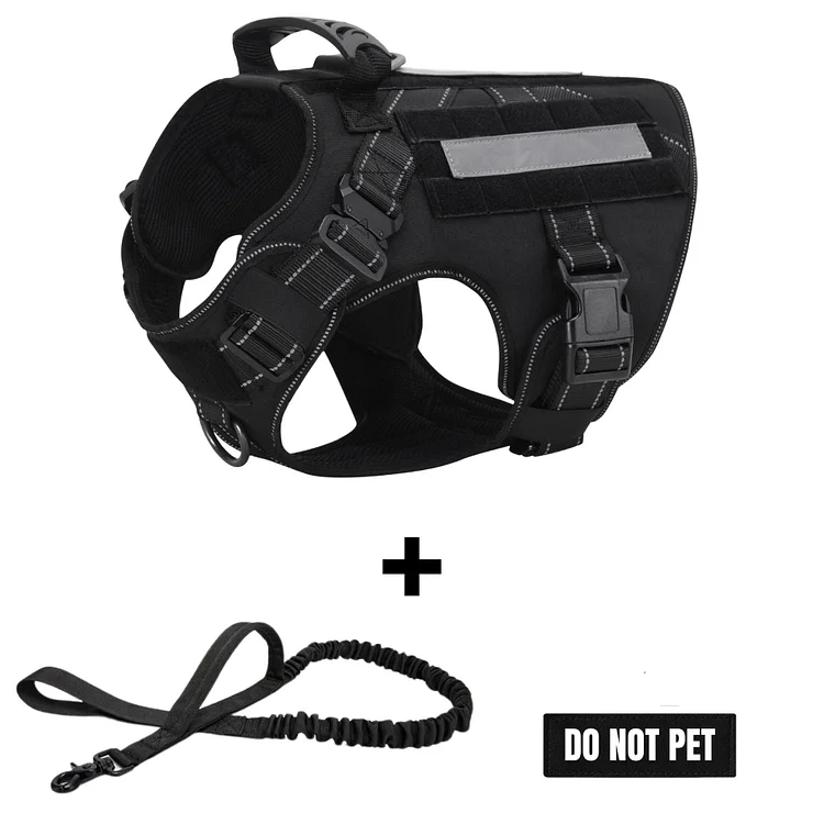 Custom Military No-Pull Tactical Dog Harness Vest Set